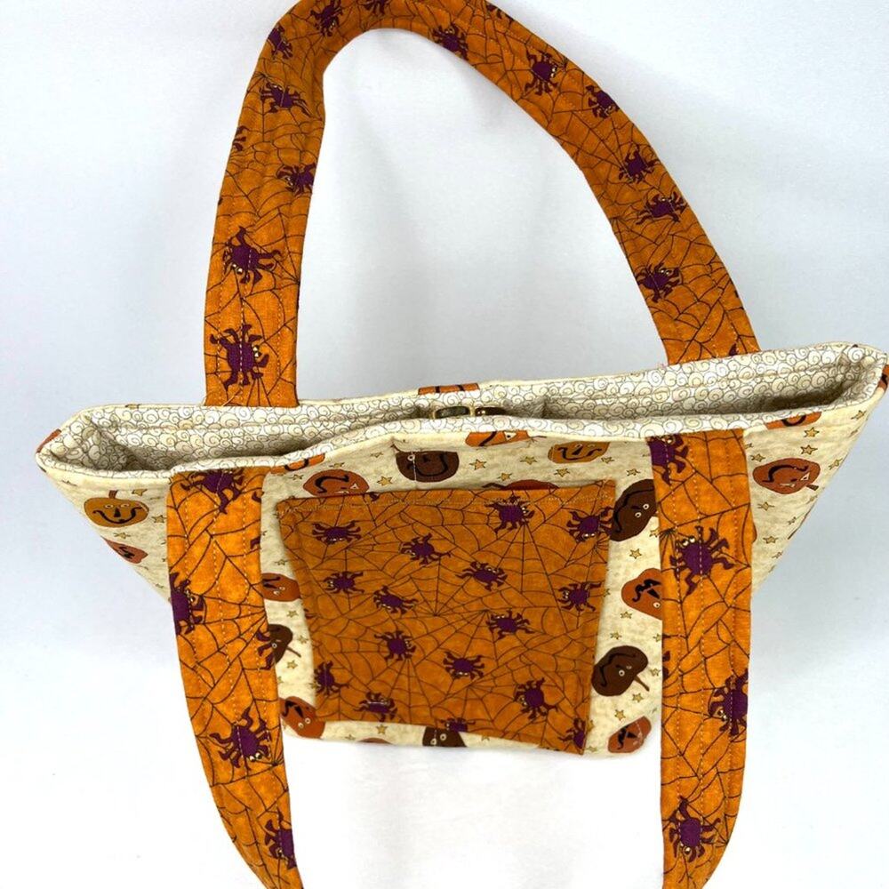 Handmade Pumpkin Fabric Purse - Picture 3 of 7